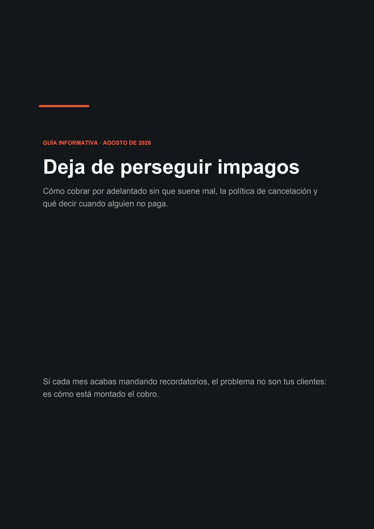 Portada de la guía: Deja de perseguir impagos